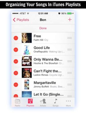 how do i take music off my iphone and organize playlists